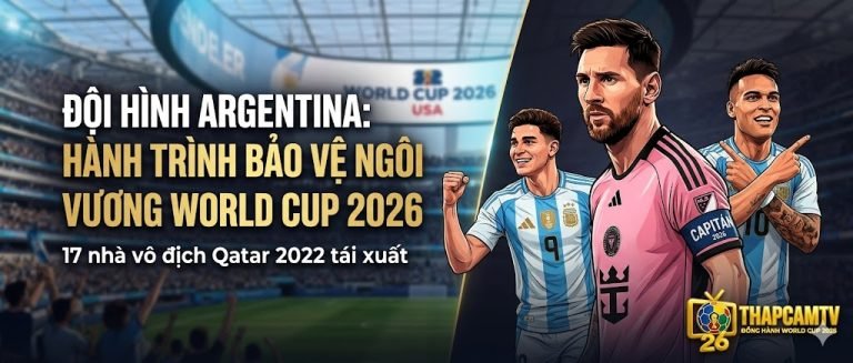Đội hình Argentina tham dự World Cup 2026 với sự góp mặt của Lionel Messi Lautaro Martinez và Julian Alvarez tại Thapcamtv