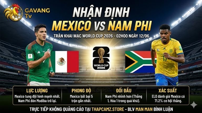 Ảnh bìa nhận định trận khai mạc World Cup 2026: Mexico vs Nam Phi tại sân Azteca, với hình ảnh Raul Jimenez và Lyle Foster.